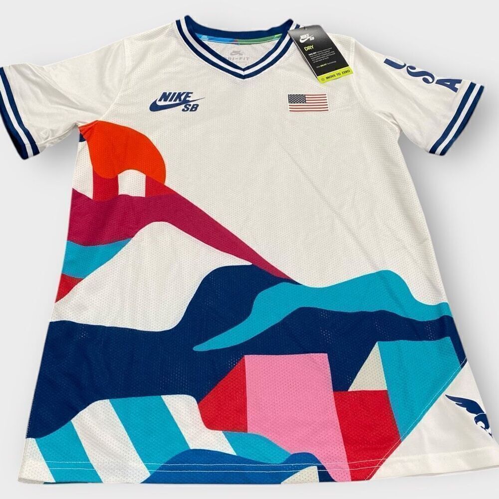 Nike SB x Parra USA Federation Olympic Kit Crew Youth Jersey Kids size XS New
